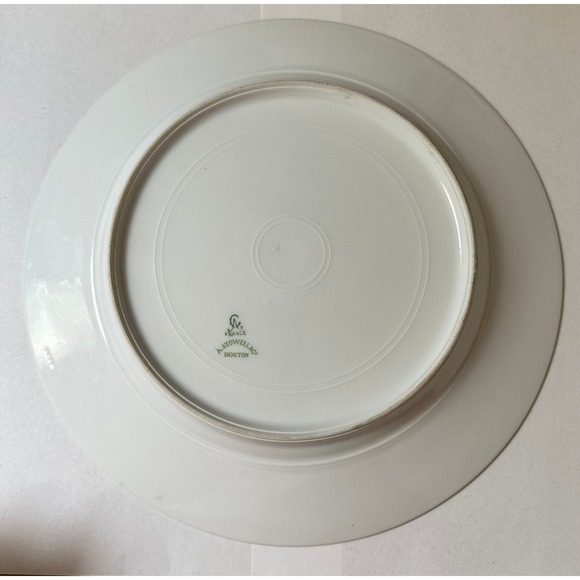 Victorian Limoges Porcelain Portrait Plate Women Roses - Picture 9 of 9